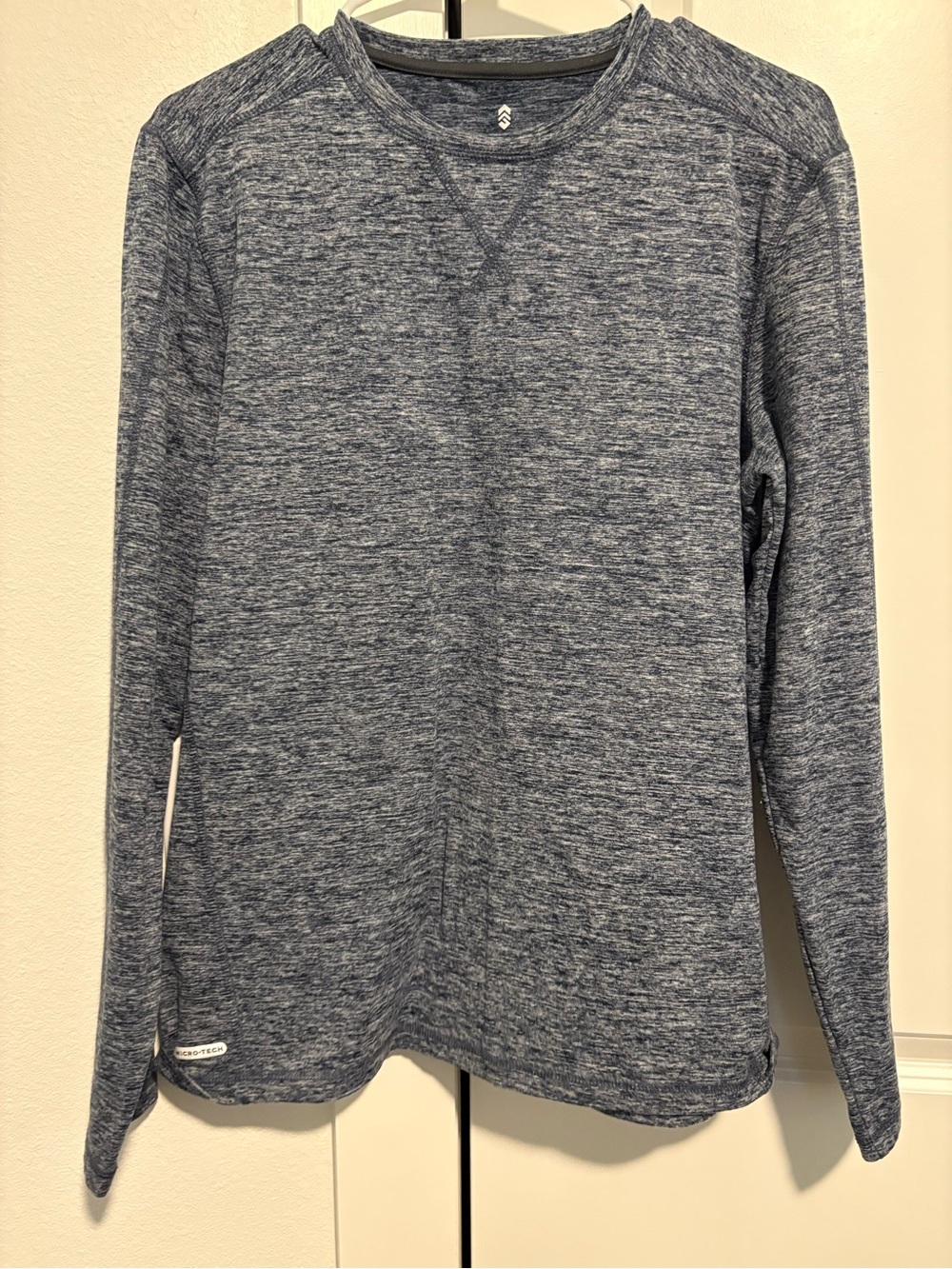 Free Country Men's Marled Navy Crewneck Sweater